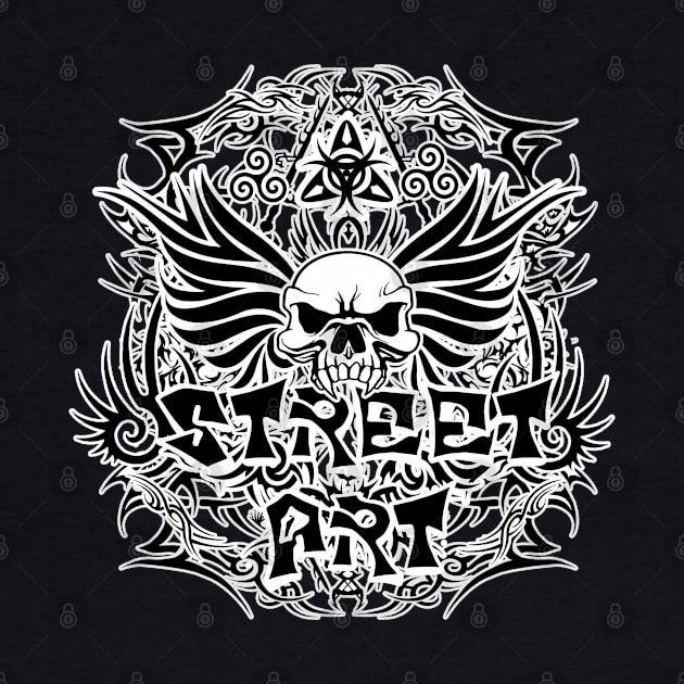 Tattoo Tribal Street Art by valentinahramov